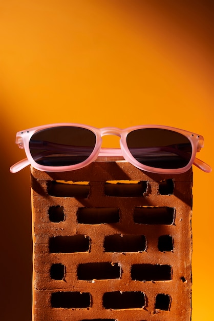 Glasses with rounded frames still life