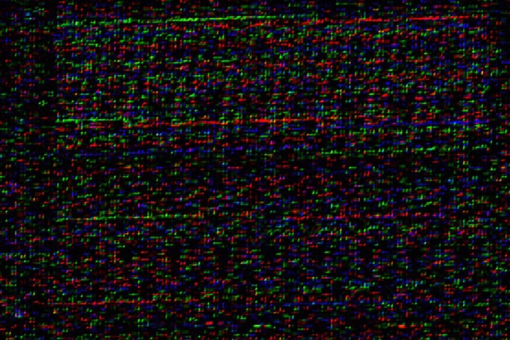 Free Photo glitch effect on a black background
