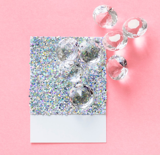 Free photo glittery and sparkly paper card