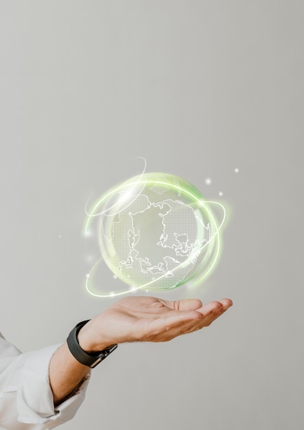Free Photo global environmental sustainability background green technology