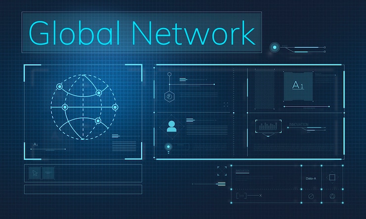 Free Photo global network illustration