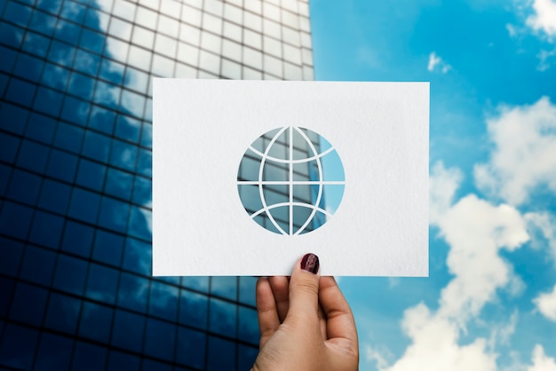 Глобализация сетевых технологий перфорированный бумажный глобус