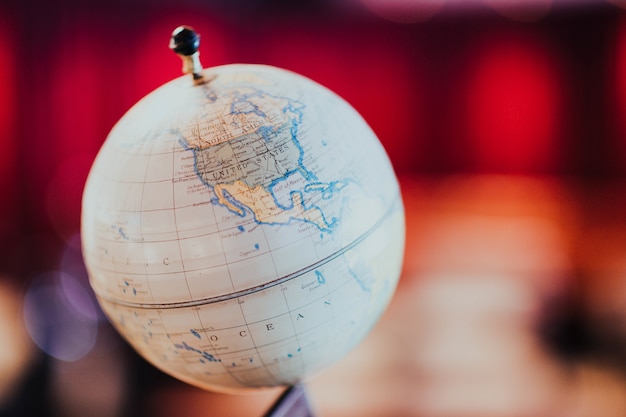 Free photo globe with world map