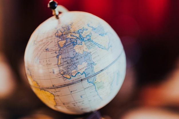 Free photo globe with world map