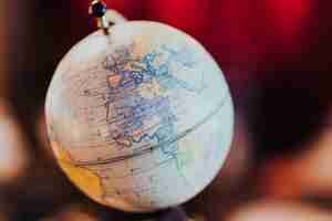 Free photo globe with world map