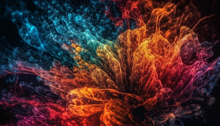 Free Photo glowing bacteria swirl in abstract molecular magnification generated by ai