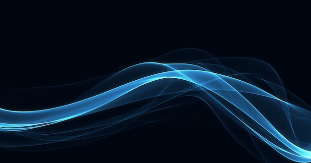 Glowing blue lines on dark background