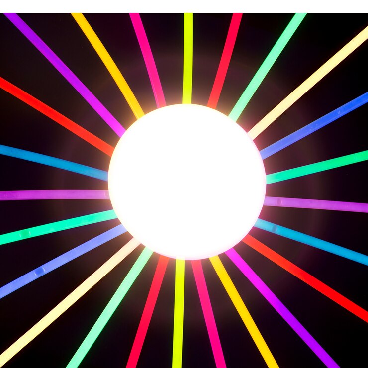 मुफ़्त फोटो glowing circle surrounding with neon stick