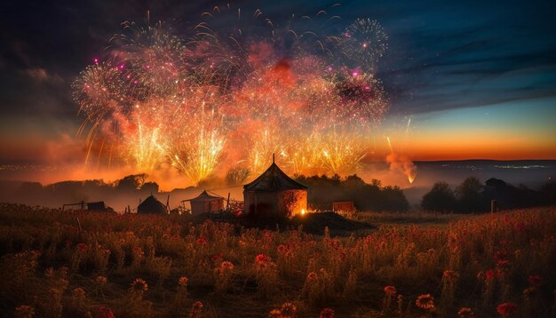 AIが生み出す夏の夜空を彩る光り輝く花火