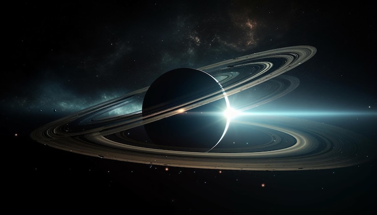 Free Photo glowing sphere orbiting star field in mysterious space generated by ai