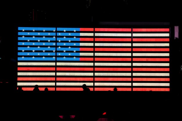 Glowing USA flag