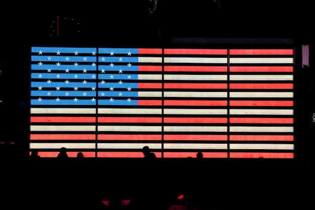 輝くアメリカの国旗