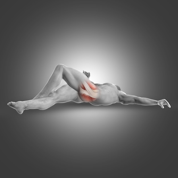 Free photo gluteal muscle stretching