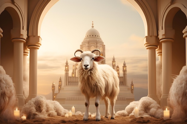 goat sheep Eid al adha islamic background