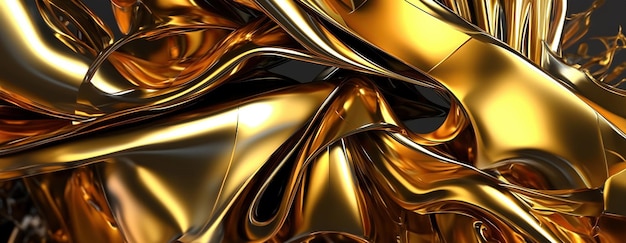 Free photo gold background or texture and gradients shadow ai generative