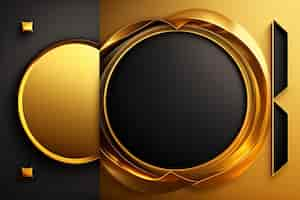 Free photo gold and black backgrounds with a black and gold background