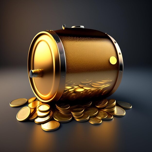 Free photo a gold can with the word gold on it