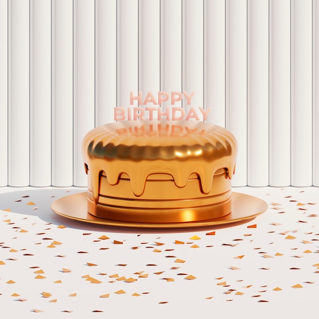 Free photo gold elements for birthday party