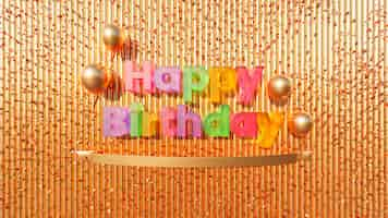 Free photo gold elements for birthday party