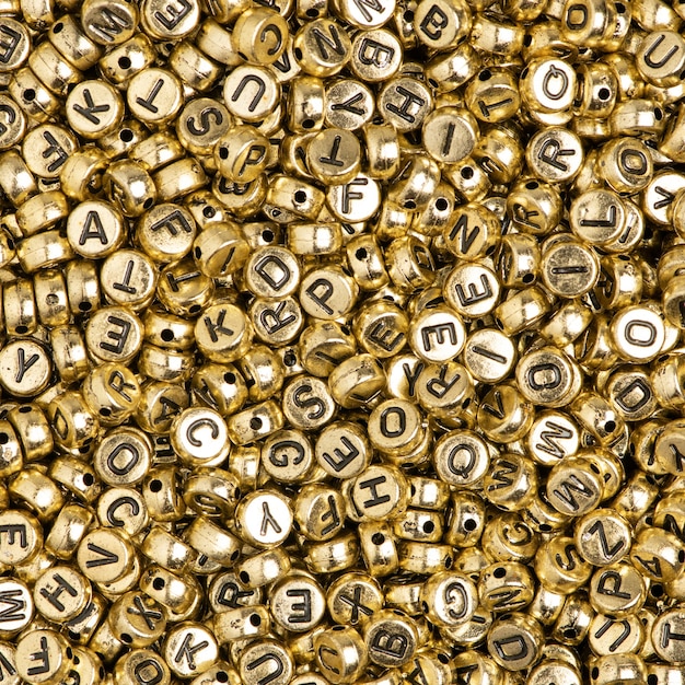 Gold English beads background