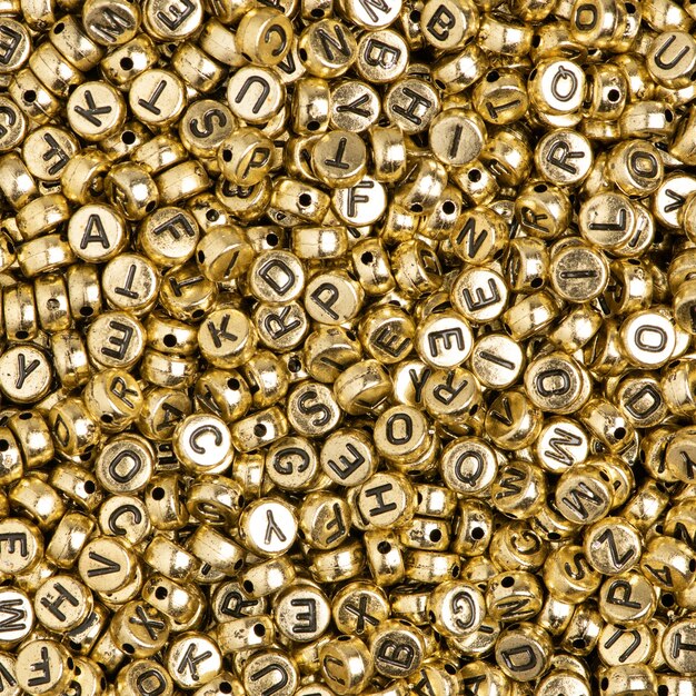 Gold English beads background