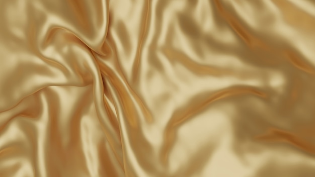 Gold fabric background with copy space