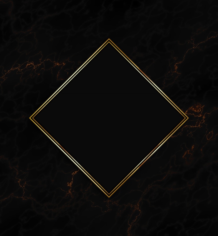 Free Photo gold frame on a black texture background