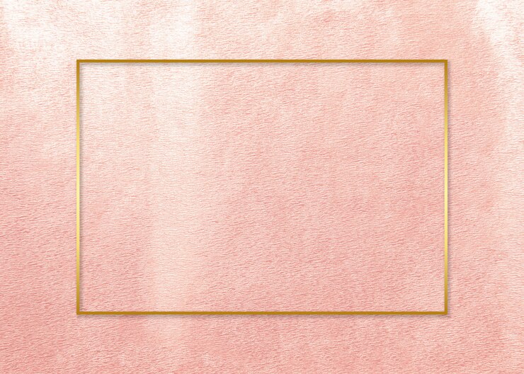 Free Photo gold frame on pink card