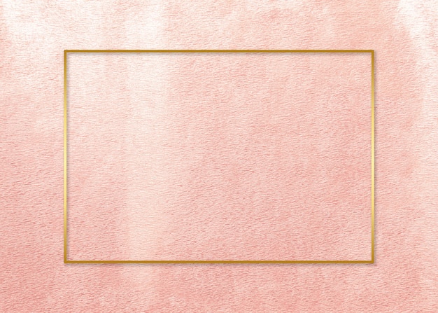 Gold frame on pink card