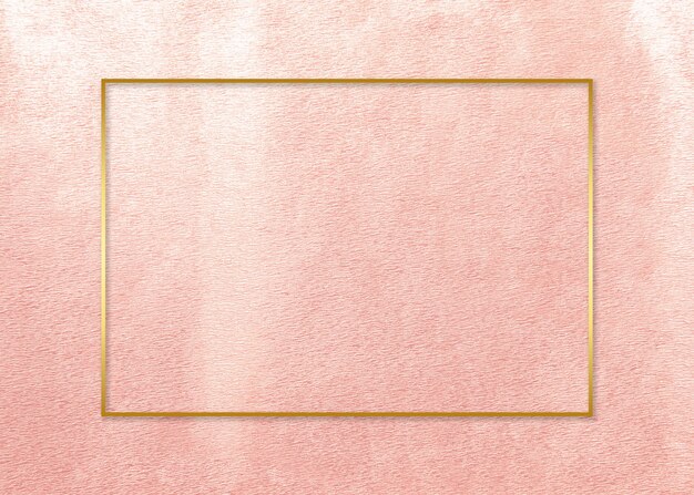 Gold frame on pink card
