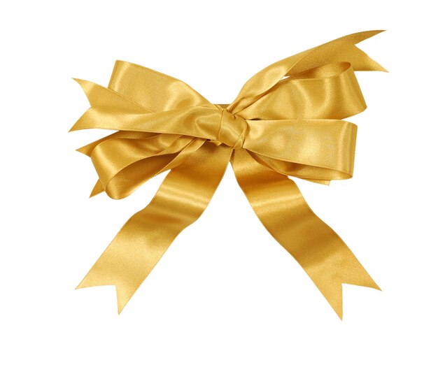 Gold gift bow or rosette