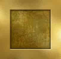 Free photo gold metal frame on a grunge texture