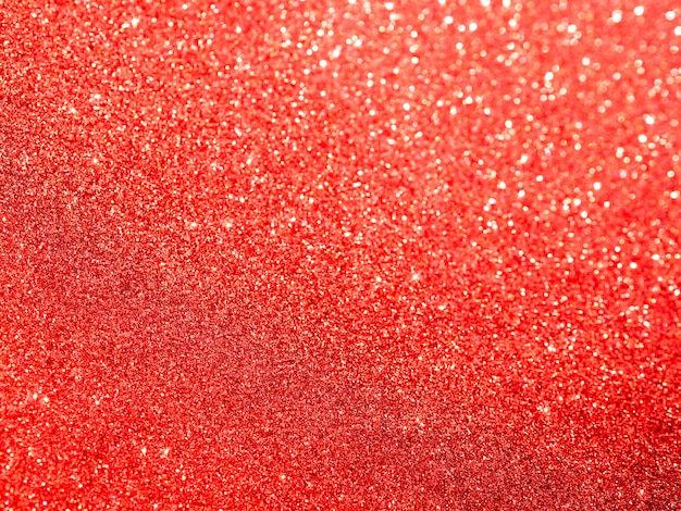 Gold and red glitter close up