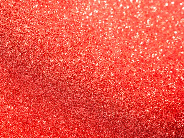 Gold and red glitter close up