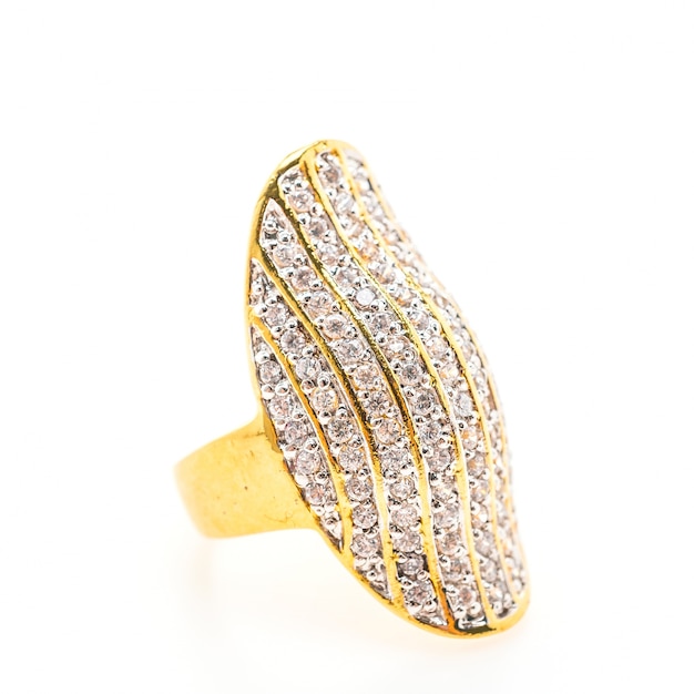 Gold ring with diamonds