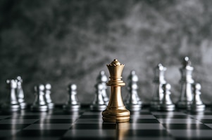 免费照片金银象棋棋盘游戏业务领导概念的隐喻