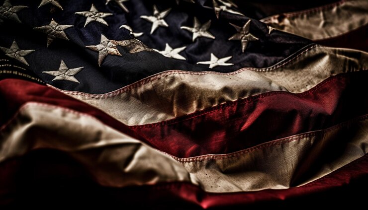 Free Photo gold star pattern symbol of american pride generated by ai