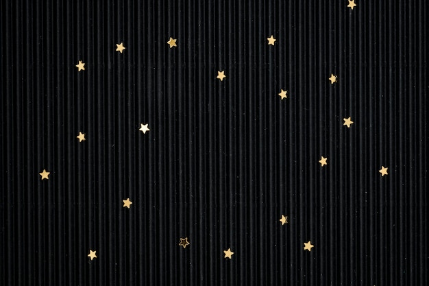 Gold starry glitter black