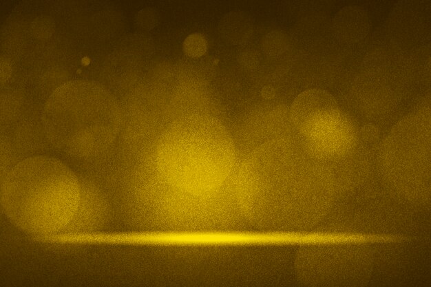 Golden bokeh lights product background