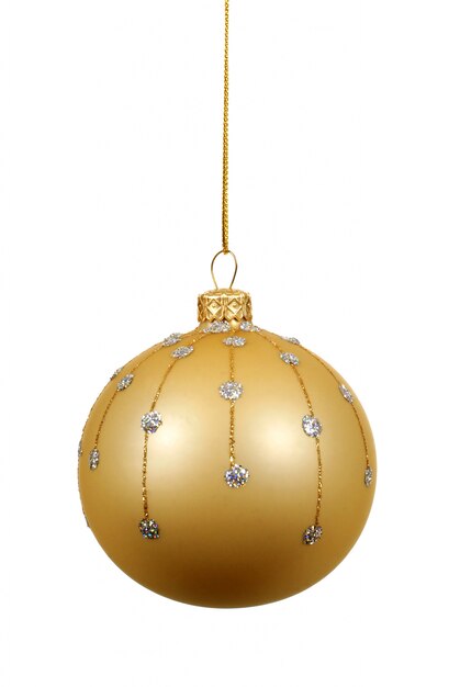 Golden christmas ball 
