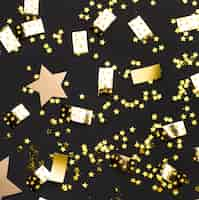 Free photo golden confetti for party