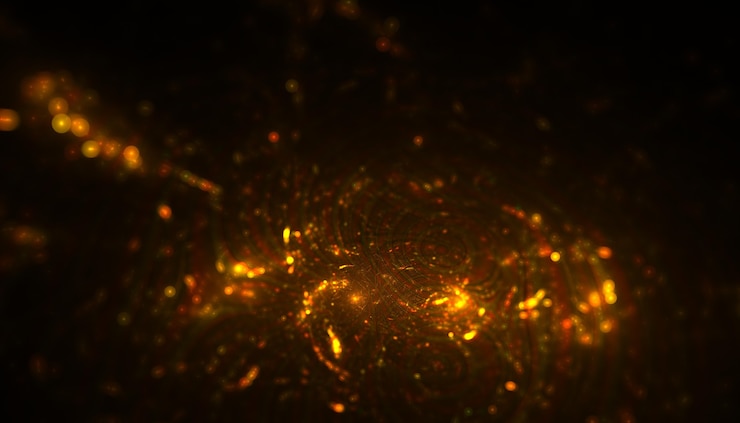 Free Photo golden dust particles abstract background