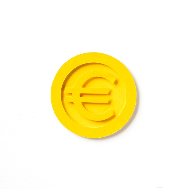 Golden European euro coin graphic