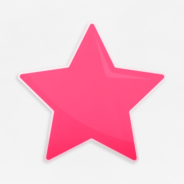 Golden favorite star icon isolated