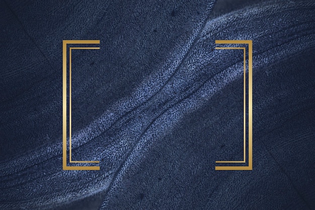 Golden frame on a blue textured stone