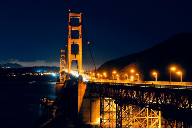 Golden Gate Bridge in San Francisco at night