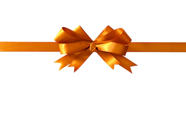 Golden gift ribbon bow 