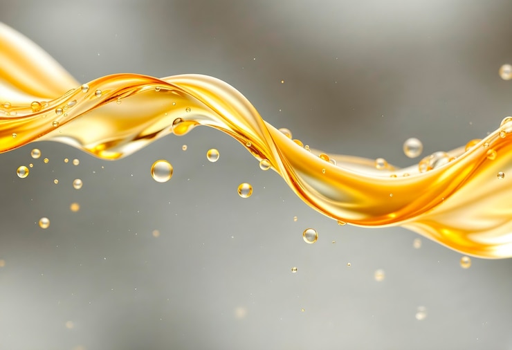 Free Photo golden oil flow