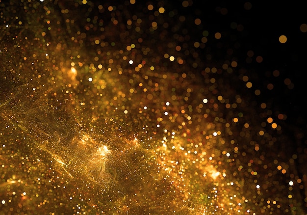 Golden particles background