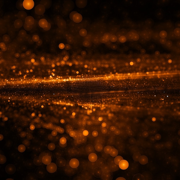 Foto gratuita particelle d'oro bokeh carta da parati in stile 3d